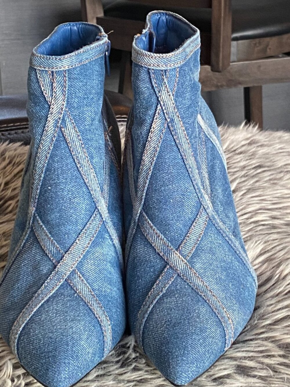 Darling Mini Boots In Jean material, New With Label! - Picture 2 of 5
